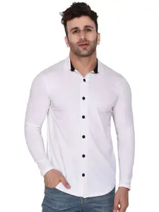 BEYOU FASHION Spread Collar Long Sleeves Cotton Casual Shirt