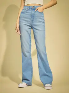 Flying Machine Women Ultra Wide Boot Cut Stretchable Jeans