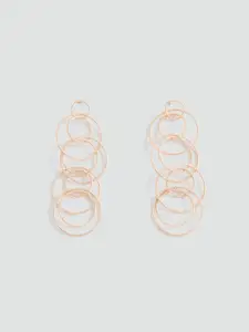 MANGO Circular Drop Earrings