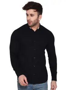 BEYOU FASHION Spread Collar Long Sleeves Cotton Casual Shirt