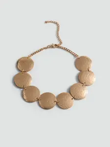 MANGO Women Round Charm Necklace