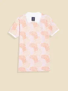 Allen Solly Junior Boys Tropical Printed Polo Collar T-Shirt