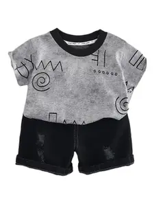 StyleCast x Revolte Boys Printed T-shirt With Shorts