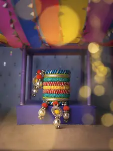 Taasha Craft Taasha Handcrafted Cotton Thread Bangles Set