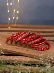 Taasha Craft Set Of 7 Handcrafted Cotton Thread Bangles