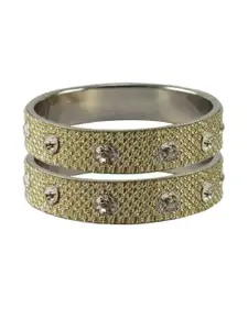 Vidhya Kangan Gold-Toned Stainless Steel Bangles