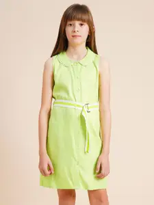Vero Moda Girls Peter Pan Collar Shirt Above Knee Dress