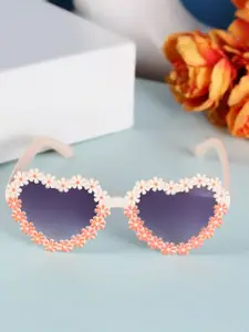 PASSION PETALS Girls Butterfly Sunglasses with UV Protected Lens 11-22beigeglasse