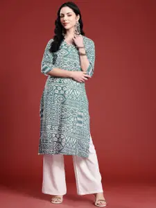 Anouk Geometric Printed Straight Kurta
