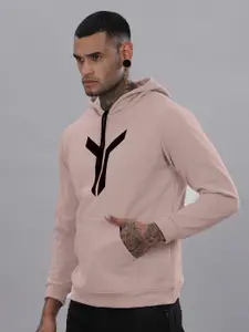 FABRIPPLE Men Printed Hooded Pullover Sweatshirt