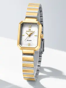 Naviforce Women Mother of Pearl Dial & Stainless Steel Straps Analogue Watch NF5050_G W G