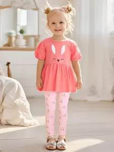 StyleCast x Revolte Girls Printed T-shirt With Pyjamas