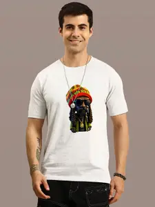 Moda Rapido Men Regular Fit Graphic Printed Round Neck Cotton T-shirt