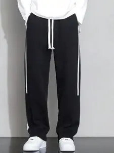 culish Men Striped Mid Rise Track Pants