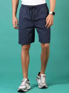 V-Mart Men Printed Mid-Rise Regular Fit Cotton Shorts