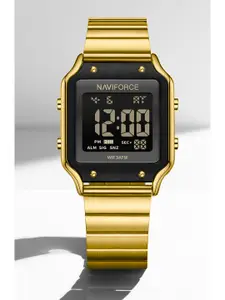 Naviforce Women Dial & Stainless Steel Straps Reset Time Analogue Watch NF5046_G B G