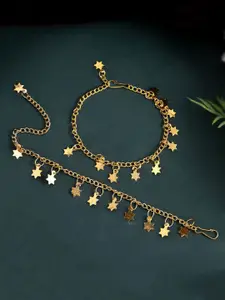 Silvermerc Designs Gold-Plated Star Charm Anklet