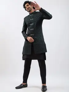 VASTRAMAY Men Self-Design Jacquard Indo-Western Kurta Pyjama Set