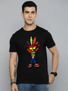 Moda Rapido Men Regular Fit Graphic Printed Round Neck Cotton T-shirt