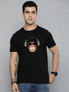 Moda Rapido Men Regular Fit Graphic Printed Round Neck Cotton T-shirt