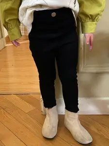 StyleCast x Revolte Girls Slash Knee Mid-Rise Regular Fit Slash Knee Cotton Jeans