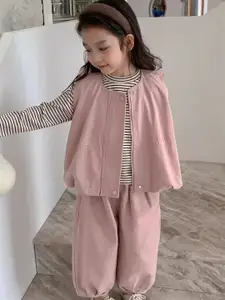 StyleCast x Revolte Girls Striped Round Neck Top with Pyjamas