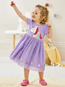 StyleCast x Revolte Girls Embroidered Fit & Flare Dress