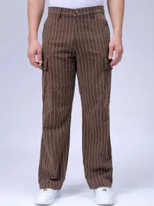 The Indian Garage Co. Men Relaxed Fit Striped Cargo