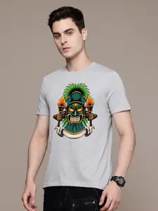 Moda Rapido Men Regular Fit Graphic Printed Round Neck Cotton T-shirt