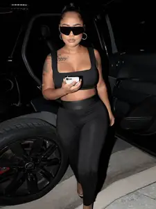 StyleCast Scoop-Neck Top With Leggings Co-Ords