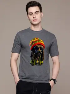 Moda Rapido Men Regular Fit Graphic Printed Round Neck Cotton T-shirt