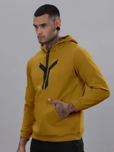 FABRIPPLE Men Printed Hooded Pullover Sweatshirt