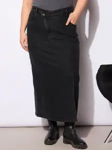 SASSAFRAS Curve Women Straight Midi Skirt