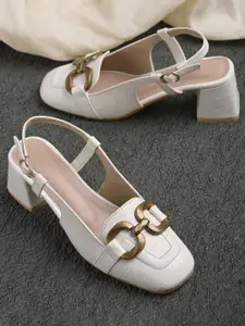 Street Style Store Women Square Toe Block Heel Mules