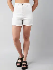 DOLCE CRUDO Women High-Rise Denim Shorts