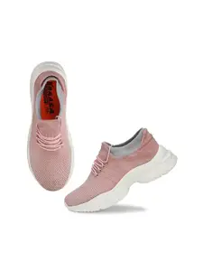 KRAASA Women Mesh Lace-Up Flymesh Running Shoes