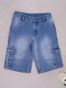Pantaloons Junior Boys Mid-Rise Washed Denim Shorts