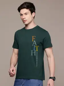 Moda Rapido Men Regular Fit Typography Printed Round Neck Cotton T-shirt