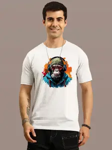 Moda Rapido Men Regular Fit Graphic Printed Round Neck Cotton T-shirt