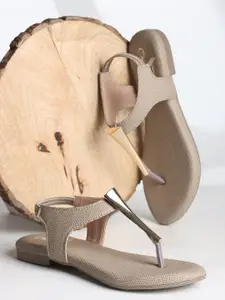 CHINRAAG Women T-Strap Flats