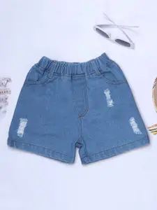 YK Girls Floral Denim Shorts