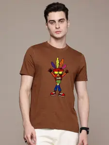 Moda Rapido Men Regular Fit Graphic Printed Round Neck Cotton T-shirt