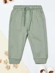 max Boys Mid- Rise Pure Cotton Joggers