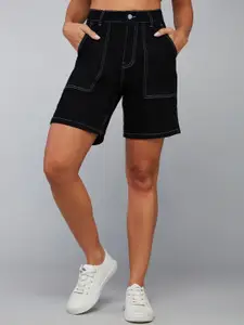 DOLCE CRUDO Women High-Rise Denim Shorts