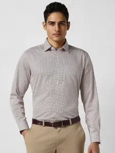 Van Heusen Men Regular Fit Spread Collar Geometric Printed Cotton Formal Shirt