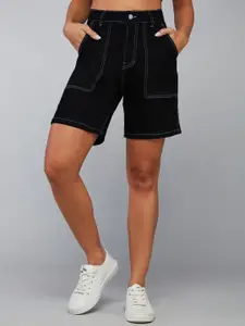 DOLCE CRUDO Women High-Rise Denim Shorts