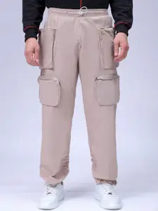 The Indian Garage Co. Men Relaxed Fit Pure Cotton Utility Cargo Jogger