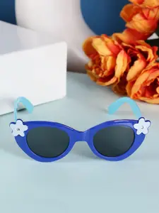 PASSION PETALS Girls Oval Sunglasses with Polarised and UV Protected Lens 11-20blueglasse