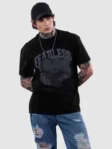 Snitch Men Graphic Printed Round Neck Cotton Oversized T-shirt