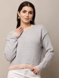 NoBarr Women Striped Pullover Sweater